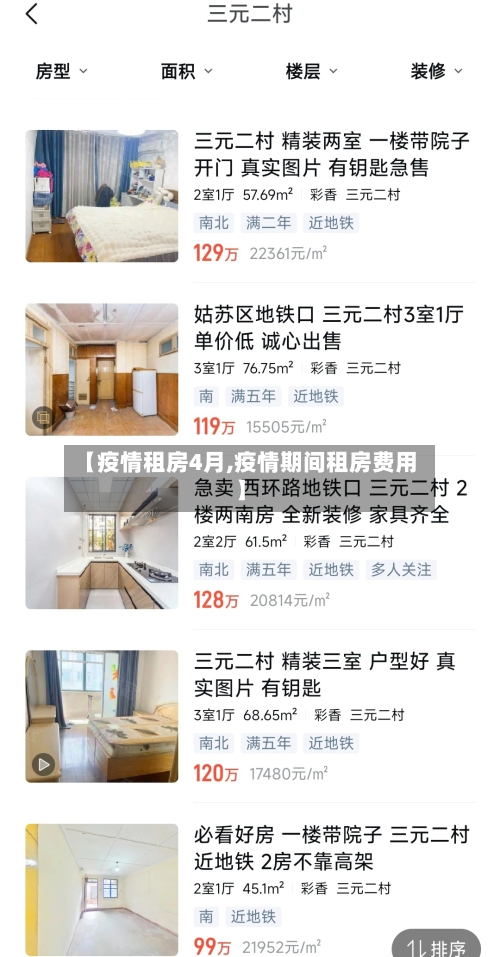 【疫情租房4月,疫情期间租房费用】-第2张图片