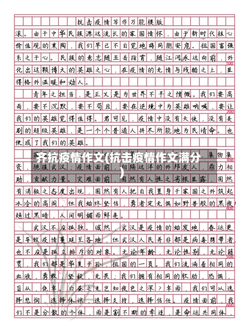 齐抗疫情作文(抗击疫情作文满分)