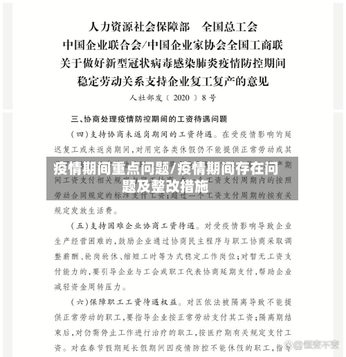 疫情期间重点问题/疫情期间存在问题及整改措施