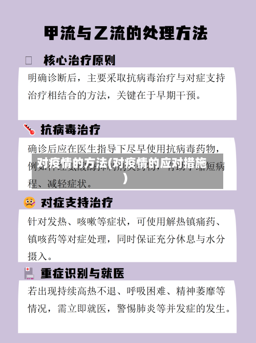 对疫情的方法(对疫情的应对措施)-第3张图片