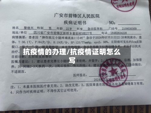 抗疫情的办理/抗疫情证明怎么写-第3张图片