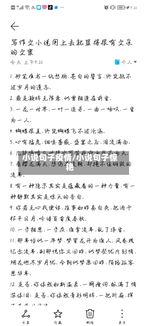 小说句子疫情/小说句子惊艳
