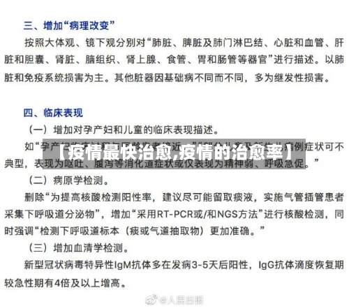 【疫情最快治愈,疫情的治愈率】