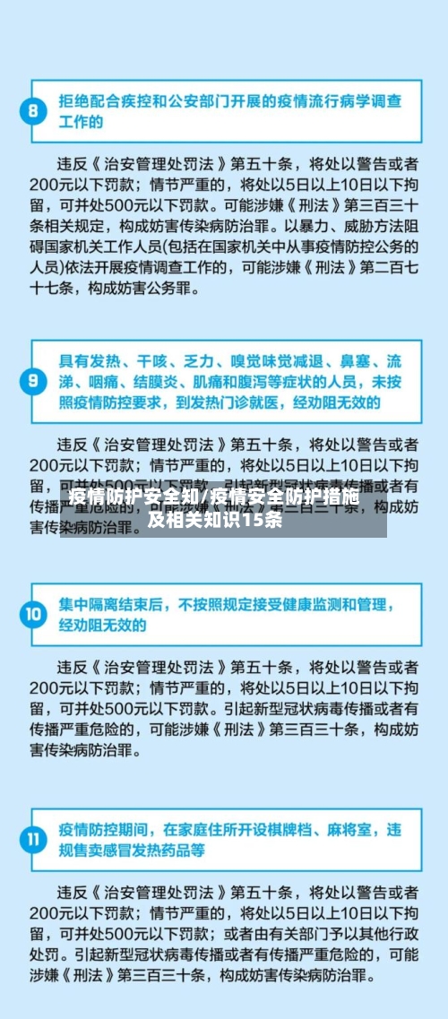 疫情防护安全知/疫情安全防护措施及相关知识15条