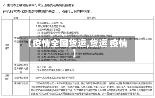 【疫情全国货运,货运 疫情】