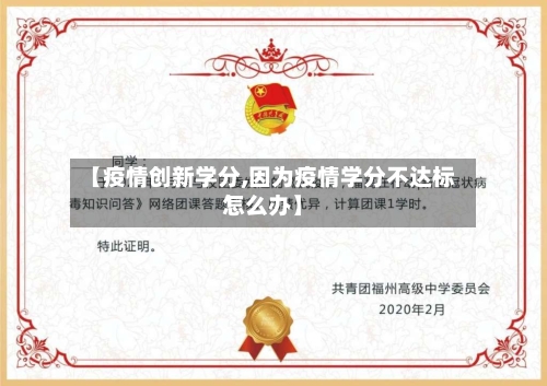【疫情创新学分,因为疫情学分不达标怎么办】-第2张图片