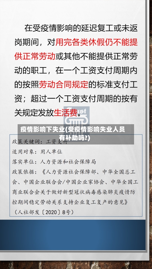 疫情影响下失业(受疫情影响失业人员有补助吗?)-第2张图片