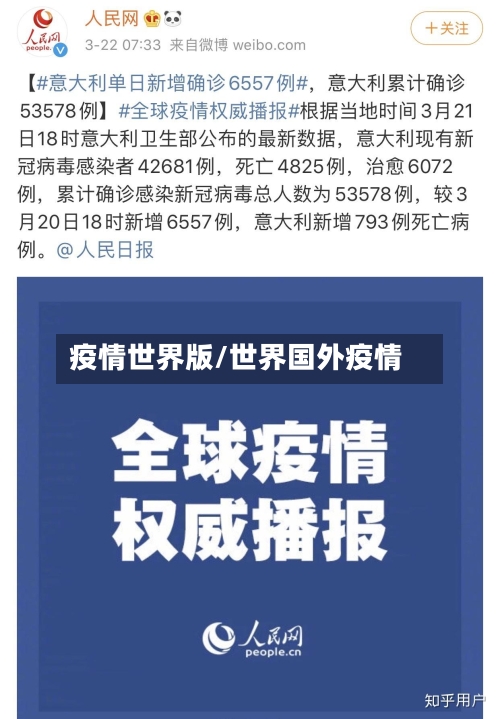 疫情世界版/世界国外疫情