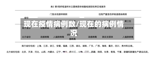 现在疫情病例数/现在的病例情况-第3张图片