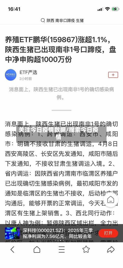 关注今日疫情数据/搜索今日疫情
