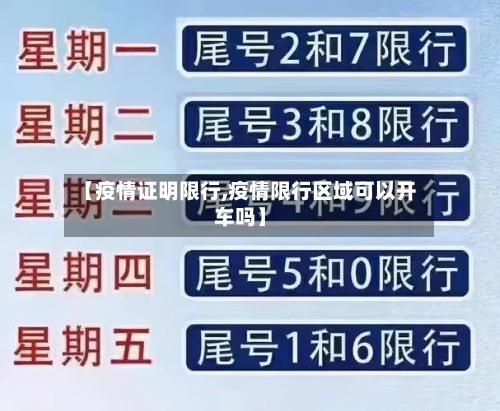 【疫情证明限行,疫情限行区域可以开车吗】-第2张图片