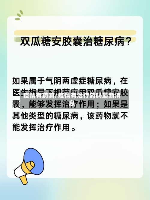 疫情有药嘛/疫情有治疗药吗最新消息