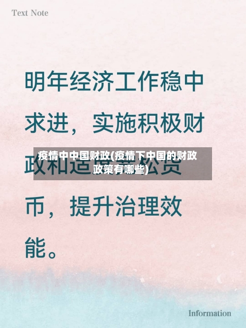 疫情中中国财政(疫情下中国的财政政策有哪些)