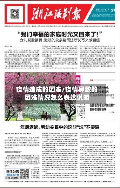 疫情造成的困难/疫情导致的困难情况怎么表达说明