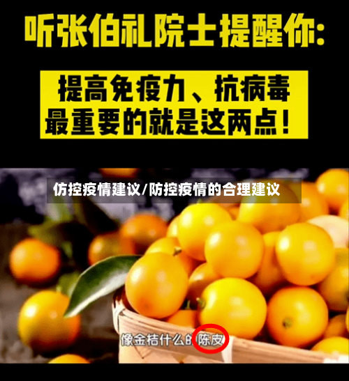 仿控疫情建议/防控疫情的合理建议