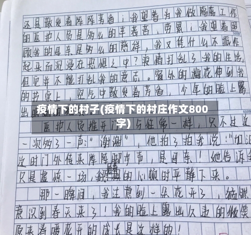 疫情下的村子(疫情下的村庄作文800字)-第3张图片
