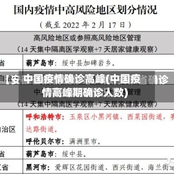 中国疫情确诊高峰(中国疫情高峰期确诊人数)