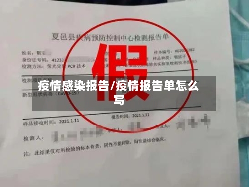 疫情感染报告/疫情报告单怎么写-第3张图片