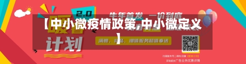【中小微疫情政策,中小微定义】-第2张图片