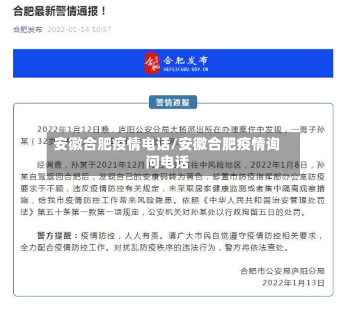 安徽合肥疫情电话/安徽合肥疫情询问电话-第3张图片