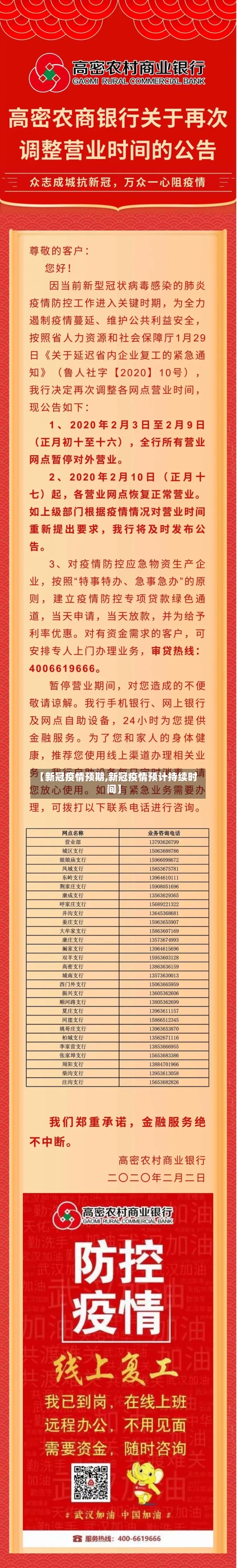 【新冠疫情预期,新冠疫情预计持续时间】