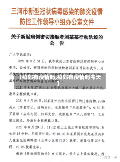【燕郊有疫情吗,燕郊有疫情吗今天】-第2张图片