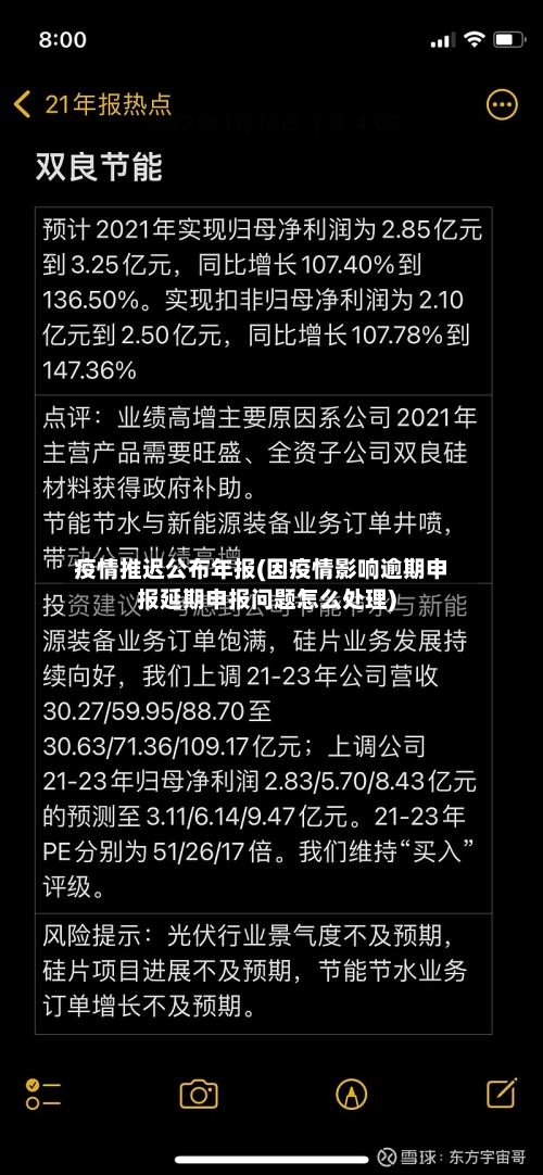 疫情推迟公布年报(因疫情影响逾期申报延期申报问题怎么处理)-第3张图片
