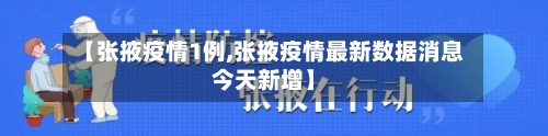 【张掖疫情1例,张掖疫情最新数据消息今天新增】